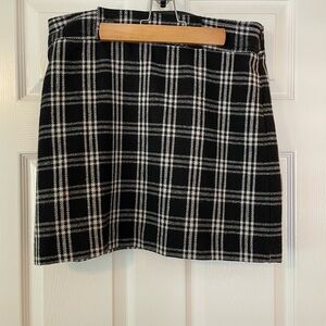 LOFT Black and White Pencil Mini Skirt Work